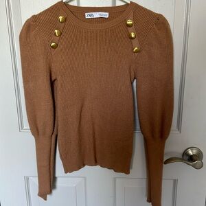 Zara gold button sweater